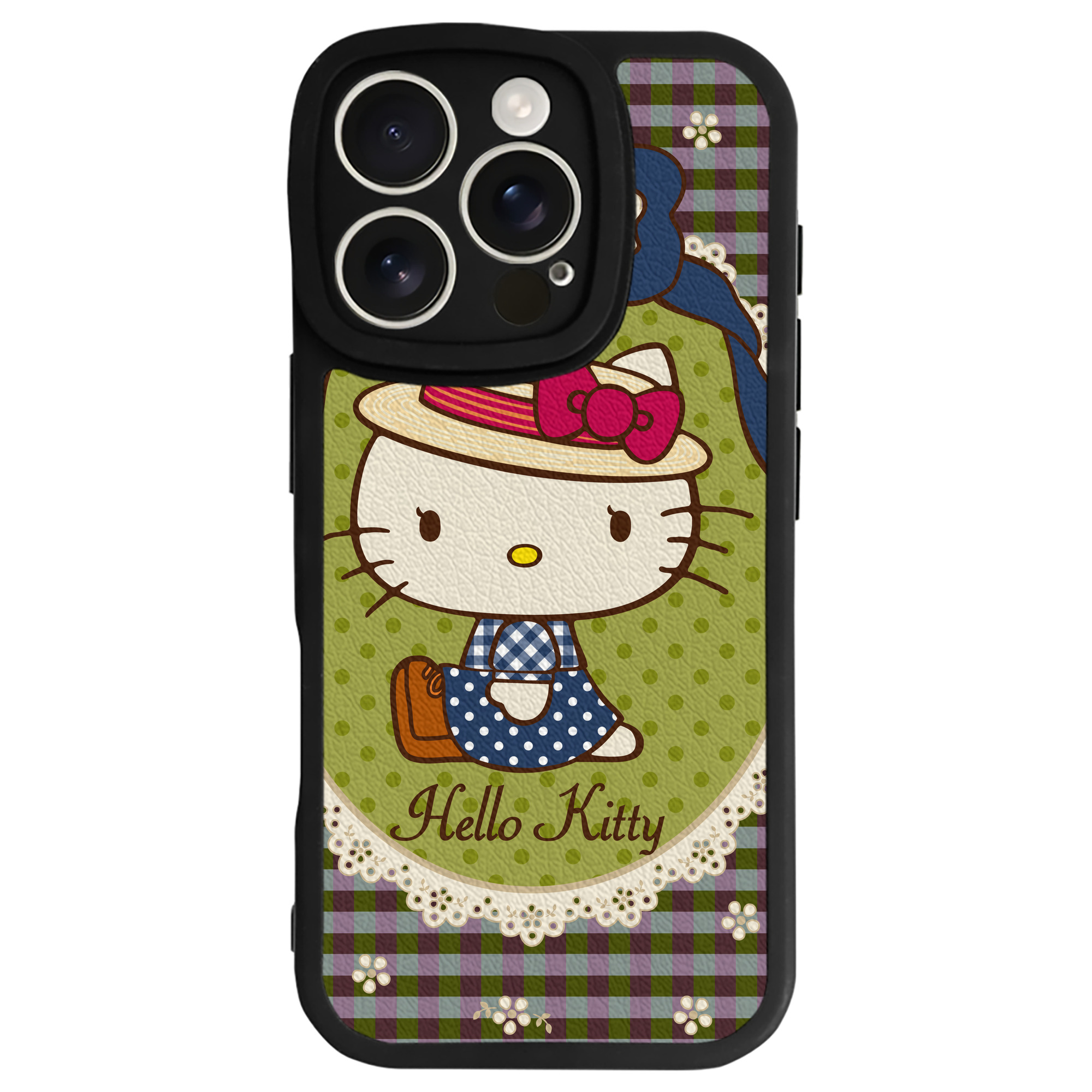 （画像用） Hello Kitty ハローキティ 【iPhone 16シリーズ対応】シリコンスマホケース（レザー調） 材質：シリコン
